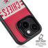 NFL Kansas City Chiefs White Striped iPhone 15 Kickstand Case